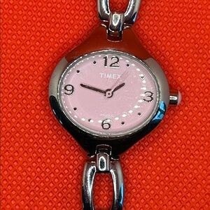 Ladies Timex watch – vintage with pink dial